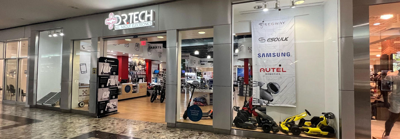 Dr. Tech store banner highlighting product selection