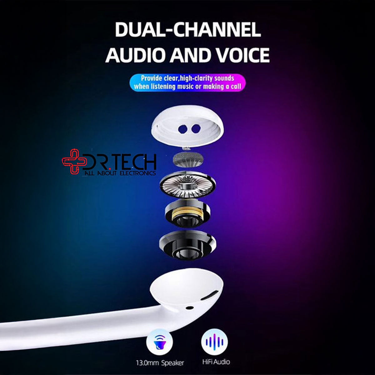 Dr.Tech Earpods Bluetooth Wireless
