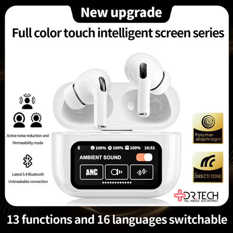 Pods Pro Ultra touchscreen & noise cancelling
