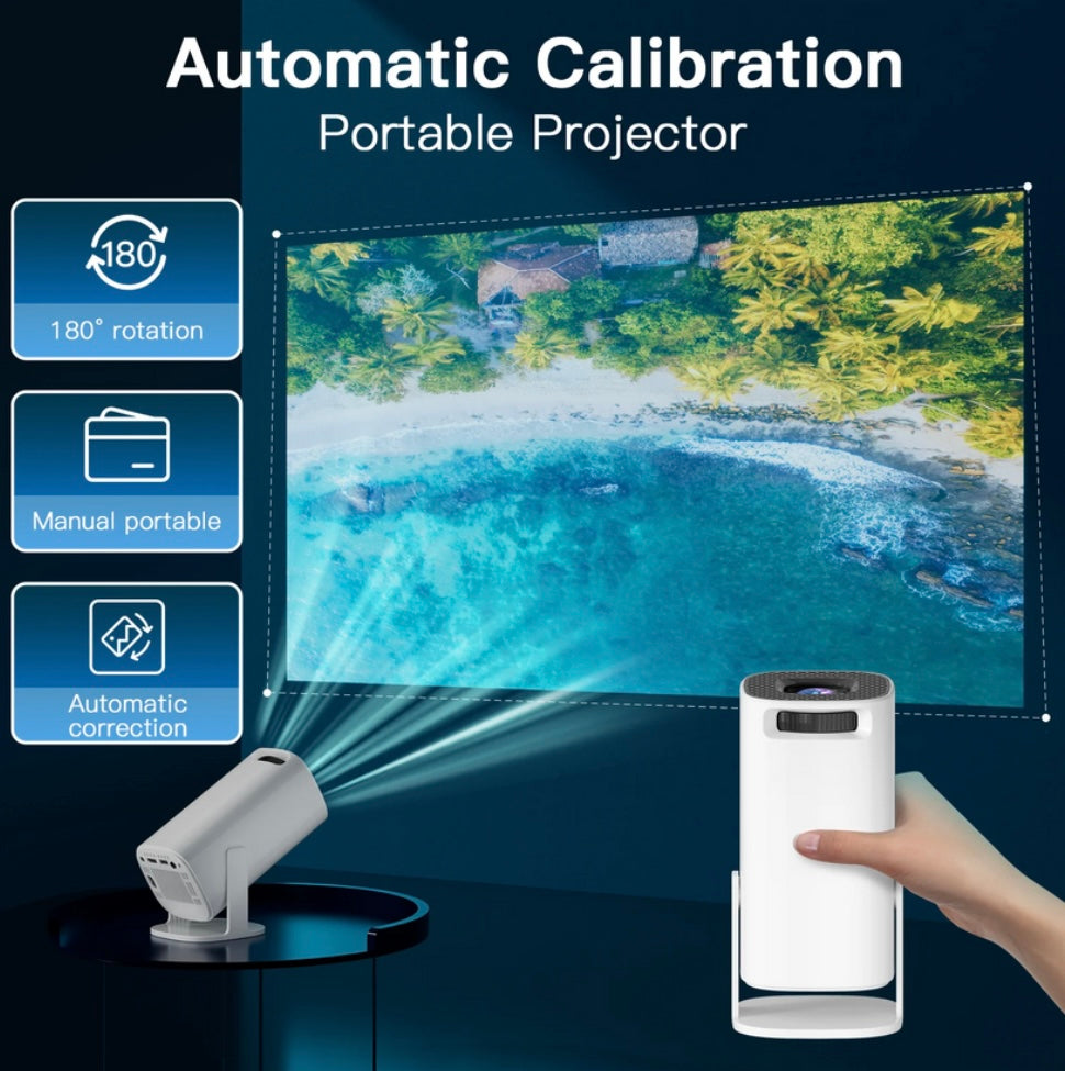 P30 MAX 4K Portable Smart Projector with Built-In Retro Game Console | 100,000h LED | Wi-Fi | Dual Gamepads Included