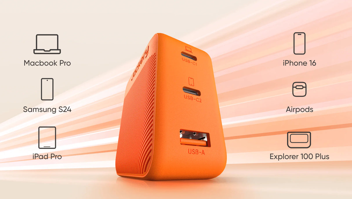 Jackery 102W GaN 3-Port Fast Charger - Dr. Tech PR