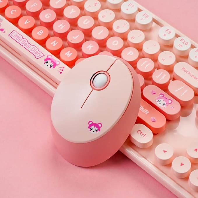 MOFii SWEET WIRELESS KEYBOARD & MOUSE SET PINK