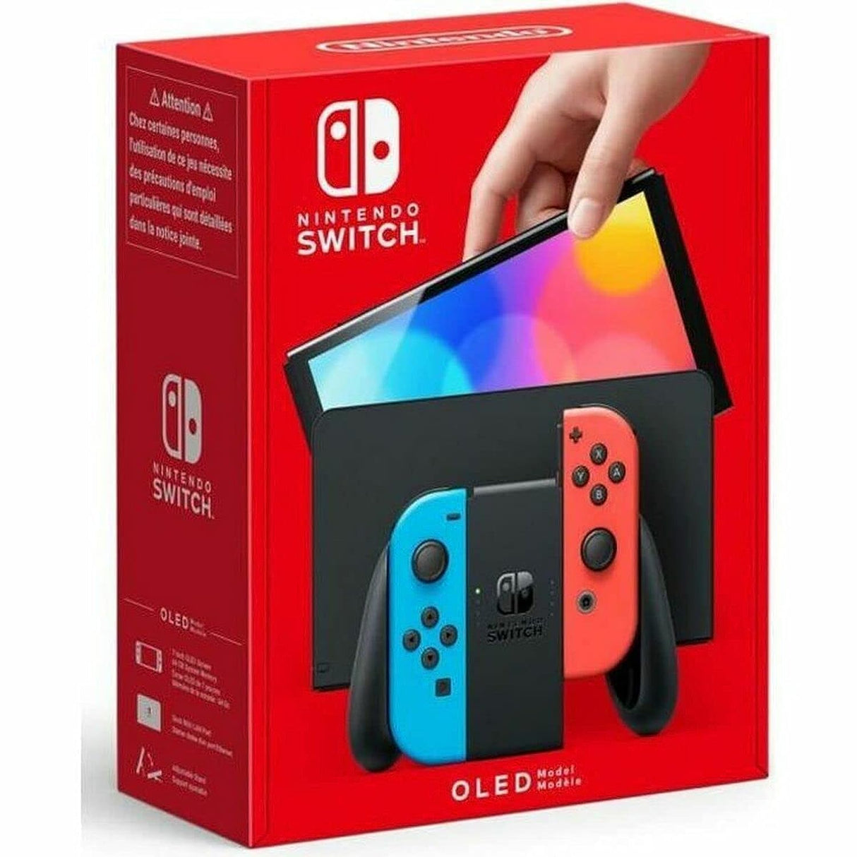 Nintendo OLED Switch gaming console with vibrant display