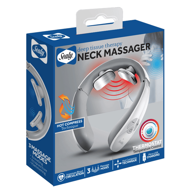 Sealy electric pulse neck massager for pain relief and relaxation