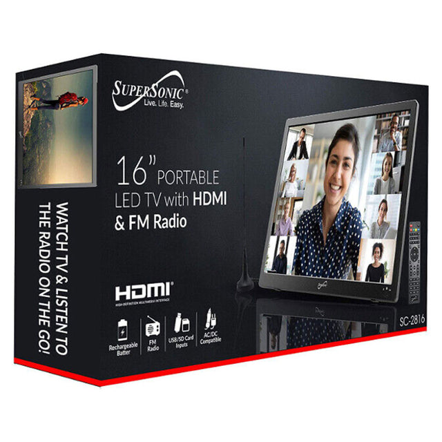 SuperSonic 16-portable LED TV