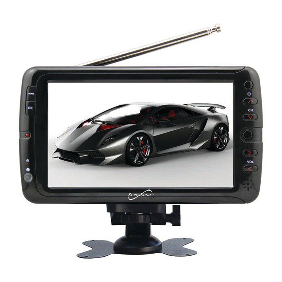 SuperSonic Rechargeable 7” portable TV - Dr. Tech PR