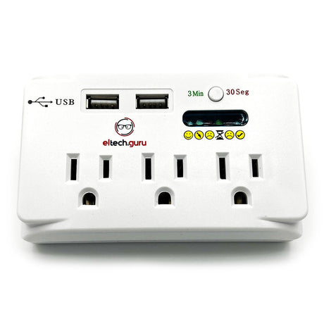 Tech Guru voltage protector with multiple outlets and surge protection