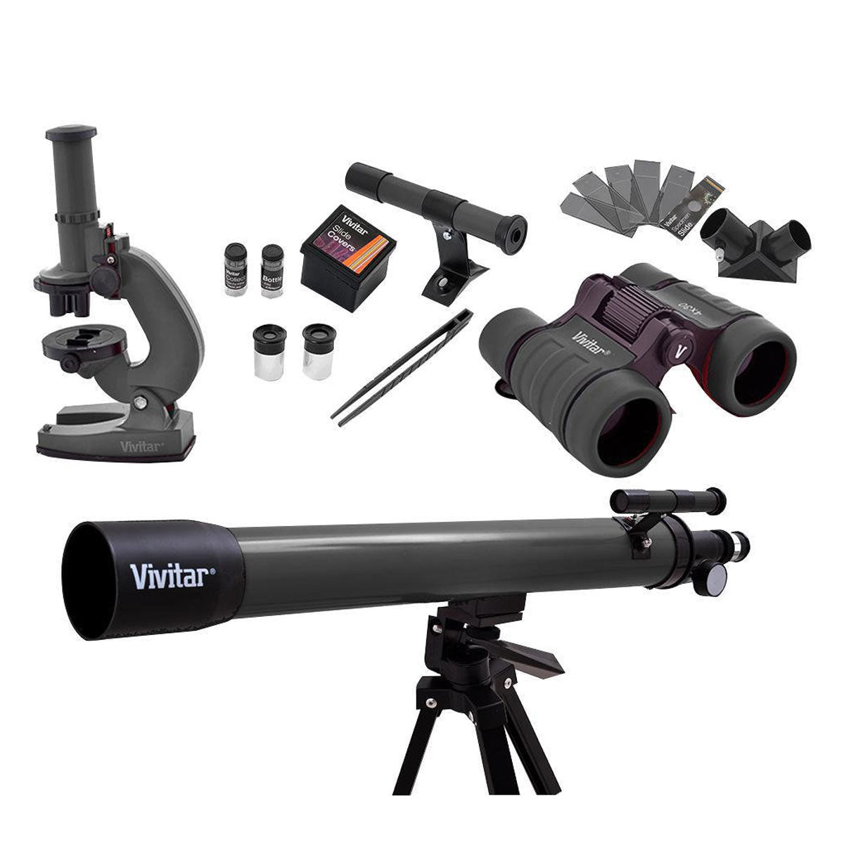 Dr. Tech Puerto Rico - Cameras - Vivitar Package Trio, Telescope, Binoculars and Microscope