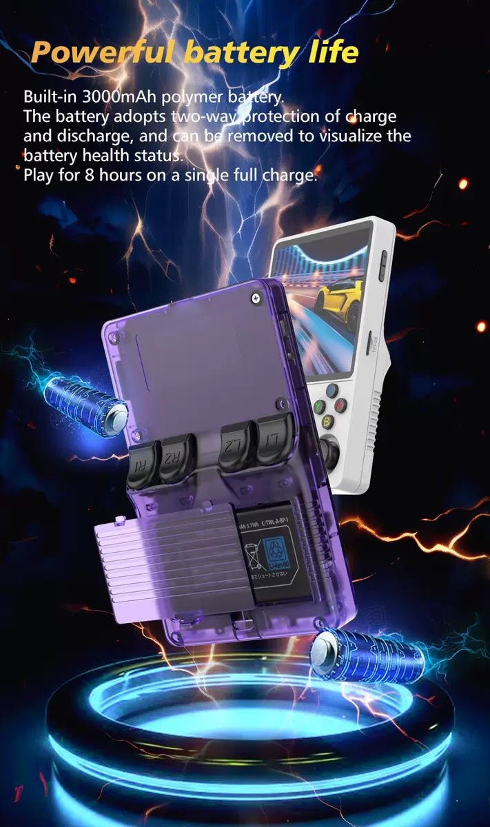 R36S Plus Retro Handheld Game Console – 4" Screen, Dual Joysticks, Wi-Fi