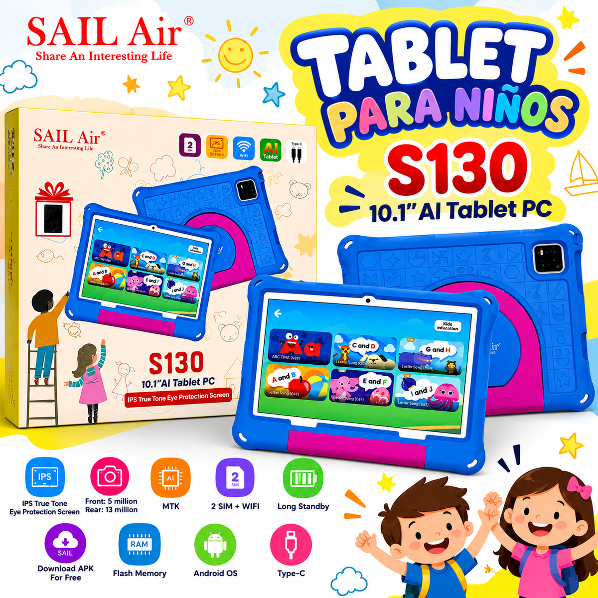 SAIL Air S130 Kids Tablet 10.1