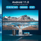 P30 MAX 4K Portable Smart Projector with Built-In Retro Game Console | 100,000h LED | Wi-Fi | Dual Gamepads Included