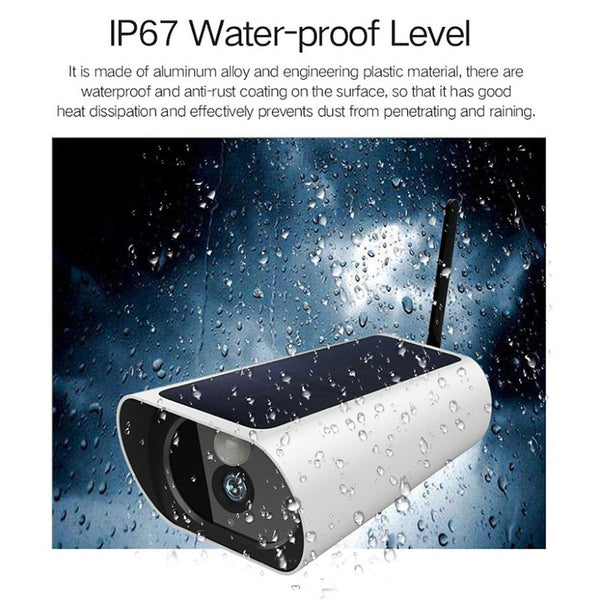 Solar-powered security camera