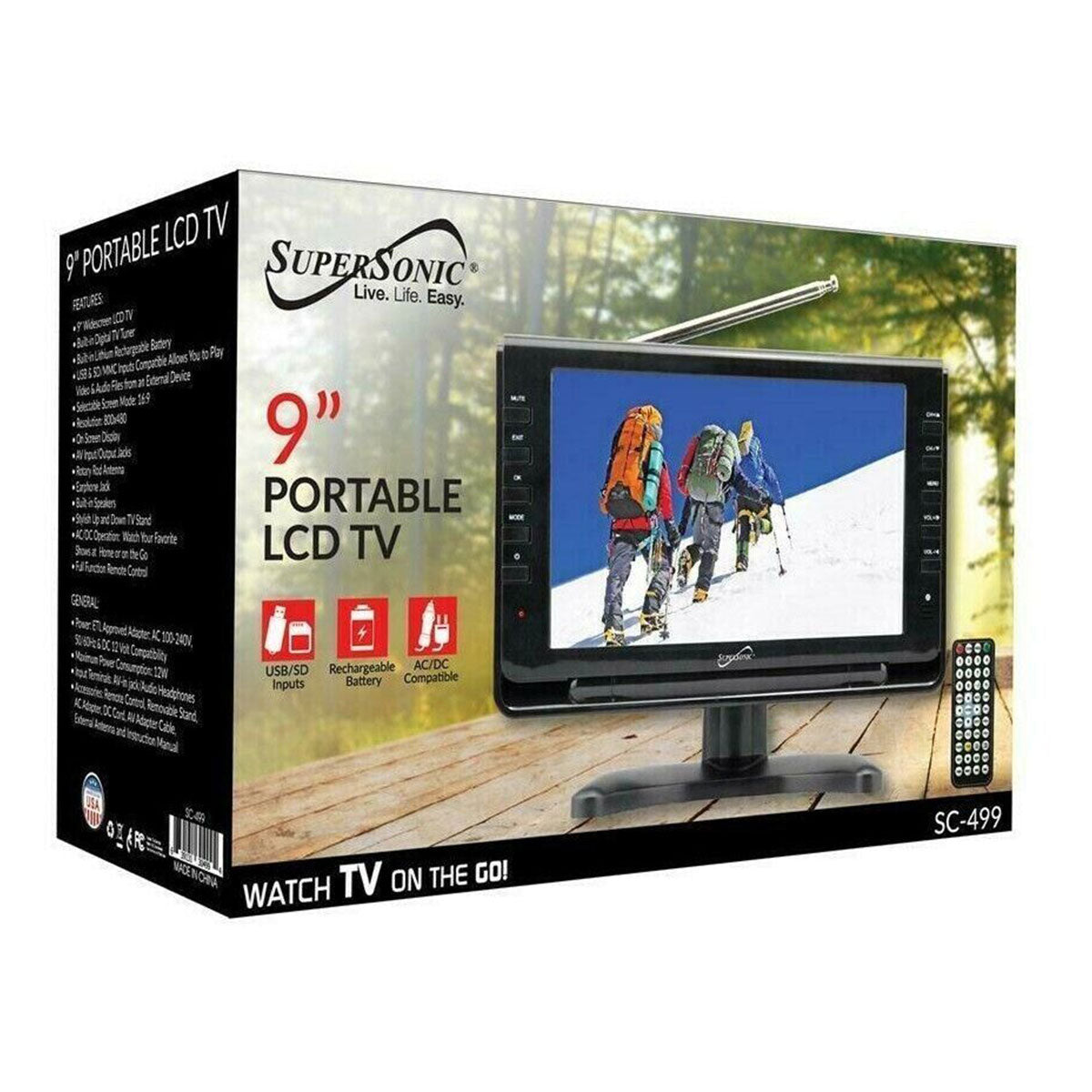 Supersonic 9″ Portable TV | Dr. Tech PR